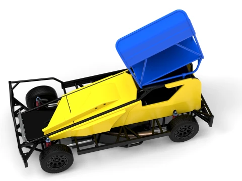 BriSCA Formula 1 Stock Car for Dirt Version 2 Scale 1 to 25 3D Print Model