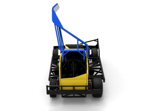 BriSCA Formula 1 Stock Car for Dirt Version 2 Scale 1 to 25 3D Print Model