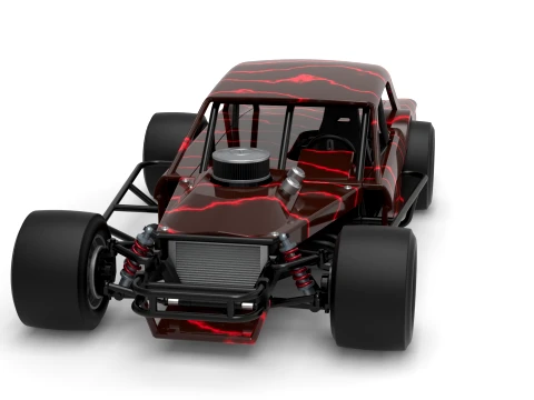 Vintage Asphalt Modified stock car V13 Scale 1 to 25 3D Print Model