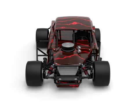 Vintage Asphalt Modified stock car V13 Scale 1 to 25 3D Print Model
