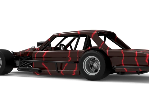 Vintage Asphalt Modified stock car V13 Scale 1 to 25 3D Print Model
