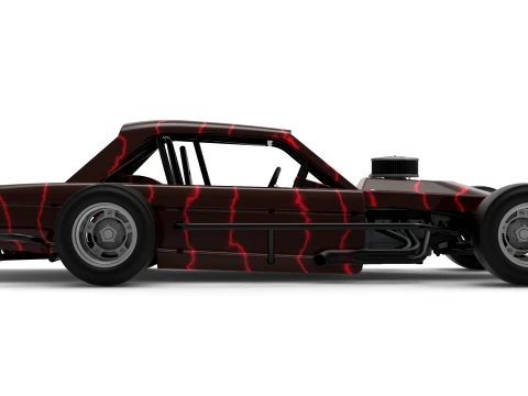 Vintage Asphalt Modified stock car V13 Scale 1 to 25 3D Print Model