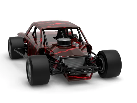 Vintage Asphalt Modified stock car V13 Scale 1 to 25 3D Print Model