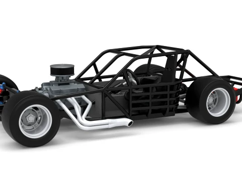 Vintage Asphalt Modified stock car Base V9 Scale 1 to 25 3D Print Model