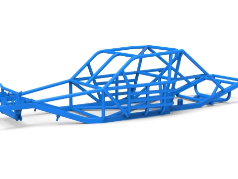 Frame of Vintage Asphalt Modified stock car Version 3 Scale 1 to 25 3D Print Model