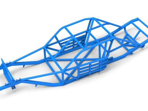 Frame of Vintage Asphalt Modified stock car Version 3 Scale 1 to 25 3D Print Model