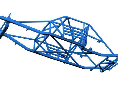 Frame of Vintage Asphalt Modified stock car Version 3 Scale 1 to 25 3D Print Model