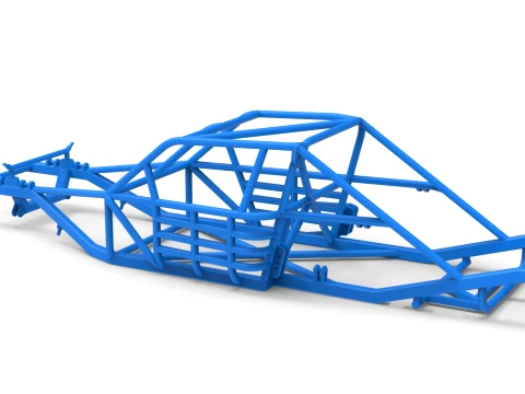 Frame of Vintage Asphalt Modified stock car Version 3 Scale 1 to 25 3D Print Model