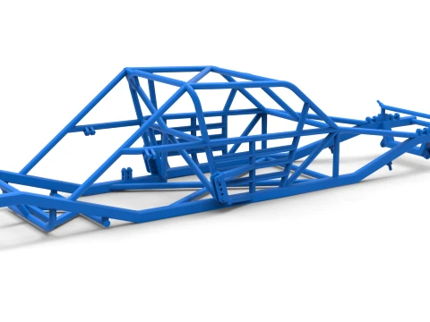 Frame of Vintage Asphalt Modified stock car Version 3 Scale 1 to 25 3D Print Model