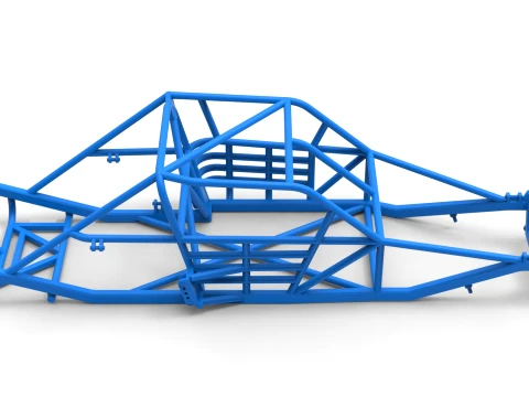 Frame of Vintage Asphalt Modified stock car Version 3 Scale 1 to 25 3D Print Model