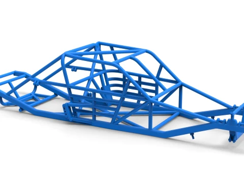 Frame of Vintage Asphalt Modified stock car Version 3 Scale 1 to 25 3D Print Model