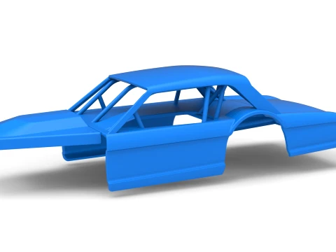 Shell of Vintage Asphalt Modified stock car V11 Scale 1 to 25 3D Print Model