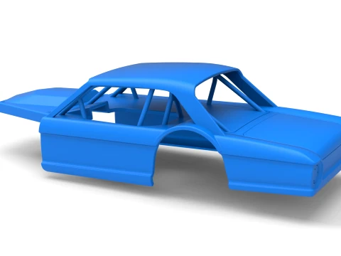 Shell of Vintage Asphalt Modified stock car V11 Scale 1 to 25 3D Print Model