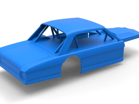 Shell of Vintage Asphalt Modified stock car V11 Scale 1 to 25 3D Print Model