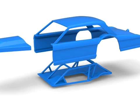 Shell of Vintage Asphalt Modified stock car V11 Scale 1 to 25 3D Print Model