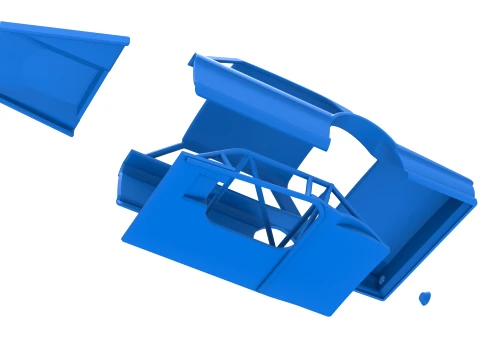 Shell of Vintage Asphalt Modified stock car V11 Scale 1 to 25 3D Print Model