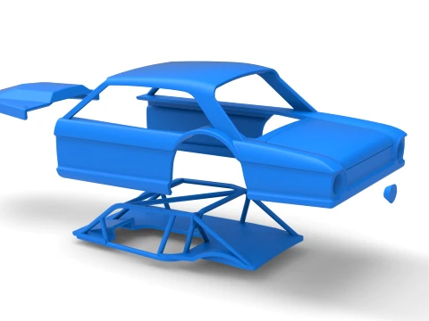 Shell of Vintage Asphalt Modified stock car V11 Scale 1 to 25 3D Print Model