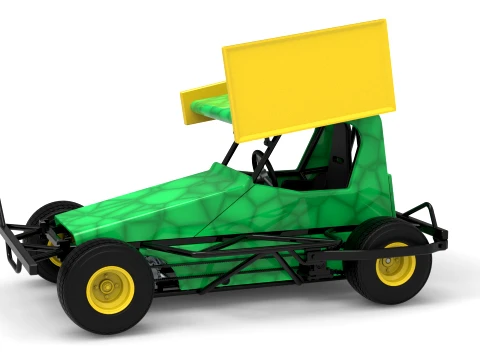 BriSCA Micro Formula 2 Stock Car Scale 1 to 16 3D Принт Модель