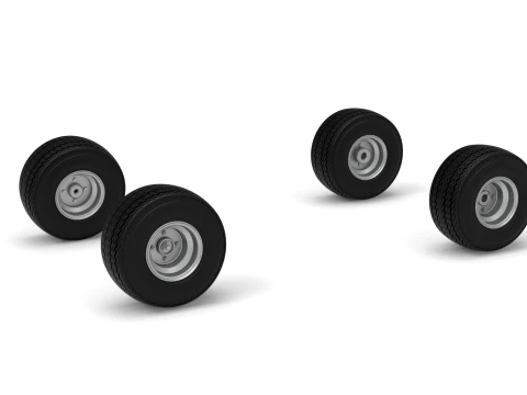 Wheel Set of BriSCA Micro Formula 2 Stock Car Scale 1 to 16 3D Принт Модель