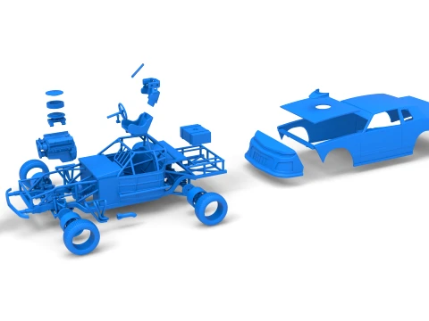 IMCA Stock car Scale 1 to 25 3D Print Model