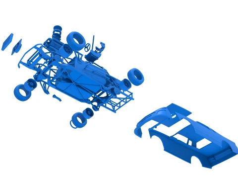 IMCA Stock car Scale 1 to 25 3D Print Model