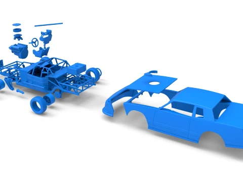 IMCA Stock car Scale 1 to 25 3D Print Model