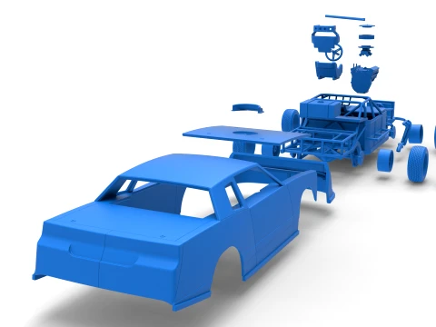 IMCA Stock car Scale 1 to 25 3D Print Model