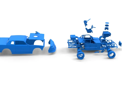 IMCA Stock car Scale 1 to 25 3D Print Model