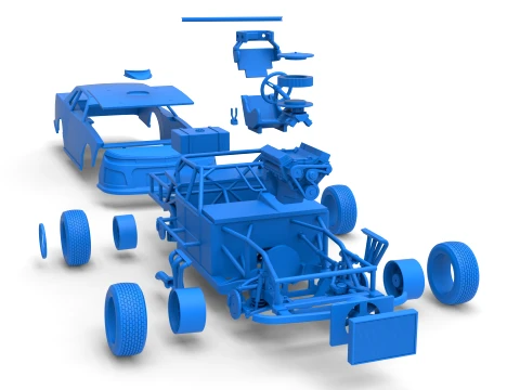 IMCA Stock car Scale 1 to 25 3D Print Model
