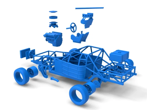 IMCA Stock car Base Scale 1 to 25 Model do druku 3D