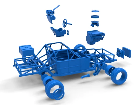 IMCA Stock car Base Scale 1 to 25 Model do druku 3D