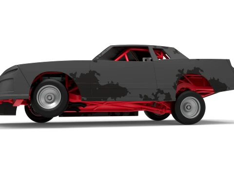 IMCA Stock car while turning Scale 1 to 25 3D Print Model