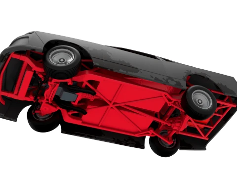 IMCA Stock car while turning Scale 1 to 25 3D Print Model