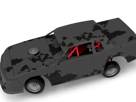 IMCA Stock car while turning Scale 1 to 25 3D Print Model