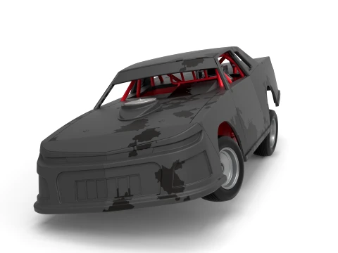 IMCA Stock car while turning Scale 1 to 25 3D Print Model