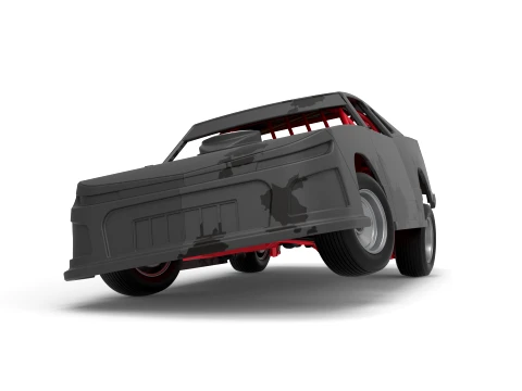 IMCA Stock car while turning Scale 1 to 25 3D Print Model