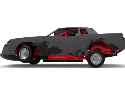 IMCA Stock car while turning Scale 1 to 25 3D Print Model