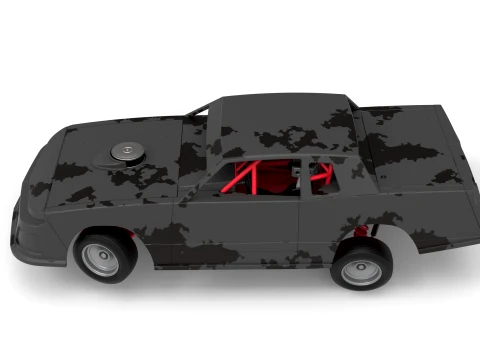 IMCA Stock car while turning Scale 1 to 25 3D Print Model