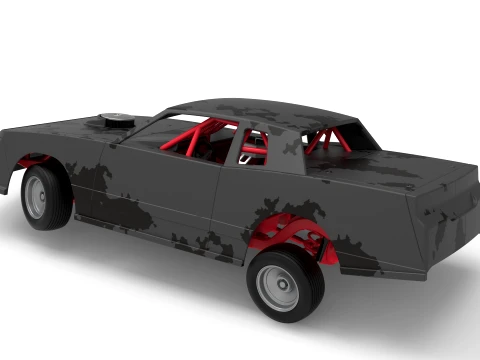 IMCA Stock car while turning Scale 1 to 25 3D Print Model