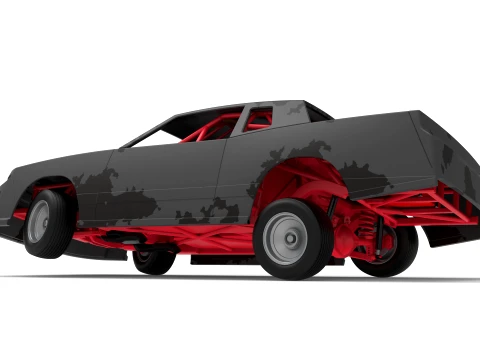 IMCA Stock car while turning Scale 1 to 25 3D Print Model