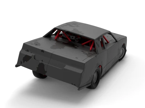 IMCA Stock car while turning Scale 1 to 25 3D Print Model