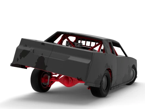 IMCA Stock car while turning Scale 1 to 25 3D Print Model