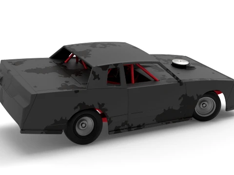 IMCA Stock car while turning Scale 1 to 25 3D Print Model