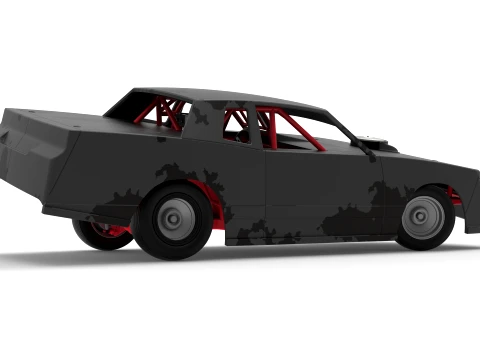 IMCA Stock car while turning Scale 1 to 25 3D Print Model