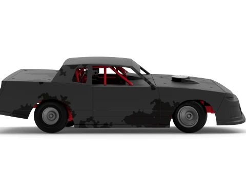 IMCA Stock car while turning Scale 1 to 25 3D Print Model