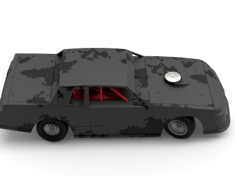 IMCA Stock car while turning Scale 1 to 25 3D Print Model