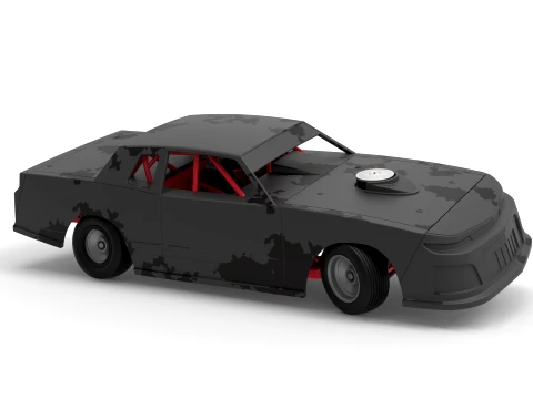 IMCA Stock car while turning Scale 1 to 25 3D Print Model