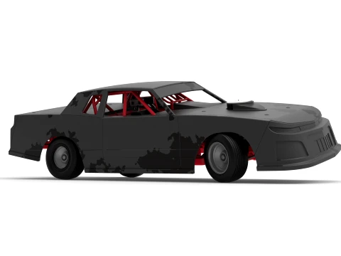 IMCA Stock car while turning Scale 1 to 25 3D Print Model
