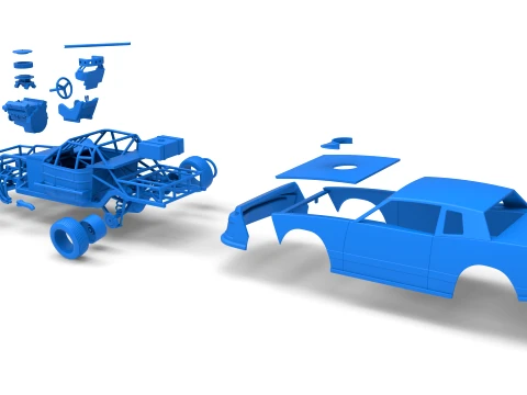 IMCA Stock car while turning Scale 1 to 25 3D Print Model
