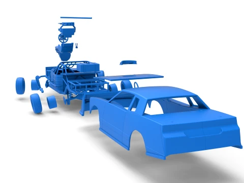 IMCA Stock car while turning Scale 1 to 25 3D Print Model